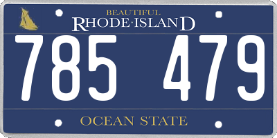 RI license plate 785479
