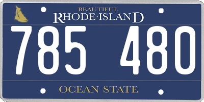 RI license plate 785480