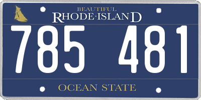 RI license plate 785481