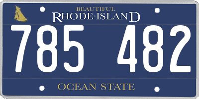 RI license plate 785482