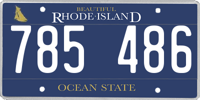 RI license plate 785486