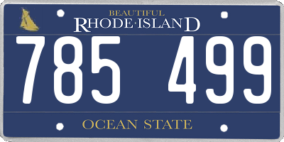 RI license plate 785499