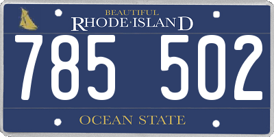 RI license plate 785502