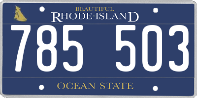 RI license plate 785503