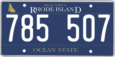RI license plate 785507