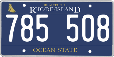RI license plate 785508