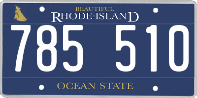 RI license plate 785510