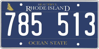 RI license plate 785513