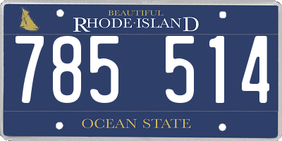 RI license plate 785514