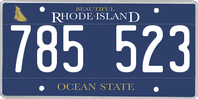 RI license plate 785523