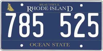 RI license plate 785525