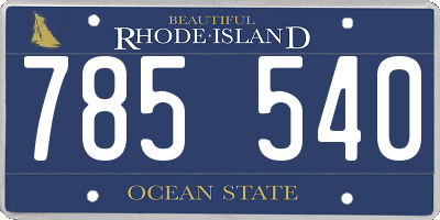 RI license plate 785540