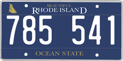 RI license plate 785541