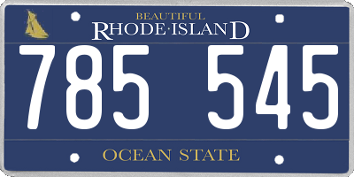 RI license plate 785545