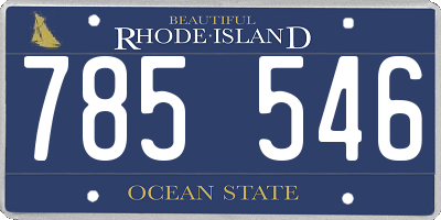 RI license plate 785546