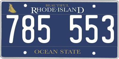 RI license plate 785553