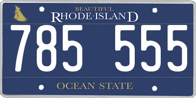 RI license plate 785555