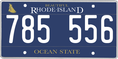 RI license plate 785556