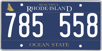 RI license plate 785558