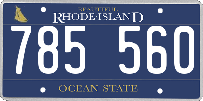 RI license plate 785560