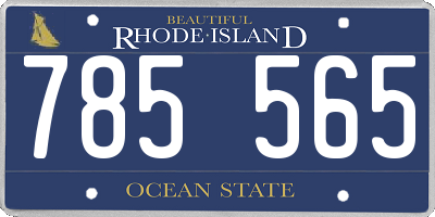 RI license plate 785565