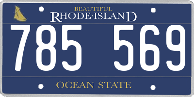 RI license plate 785569