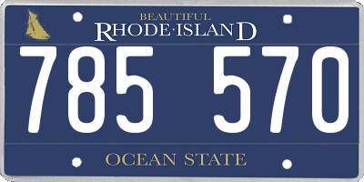 RI license plate 785570