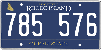 RI license plate 785576