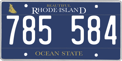RI license plate 785584