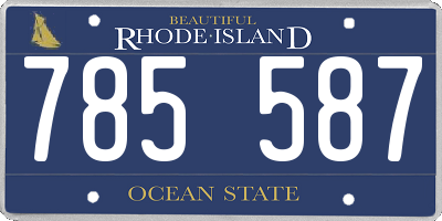 RI license plate 785587