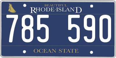 RI license plate 785590