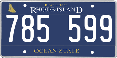RI license plate 785599