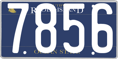 RI license plate 7856