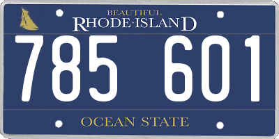 RI license plate 785601