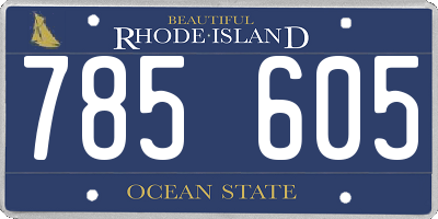 RI license plate 785605