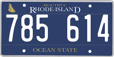 RI license plate 785614