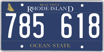 RI license plate 785618