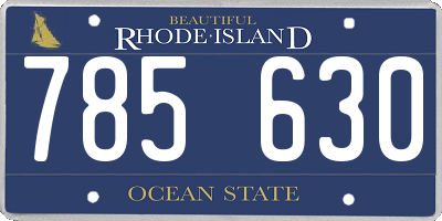 RI license plate 785630