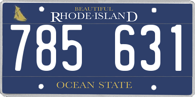 RI license plate 785631