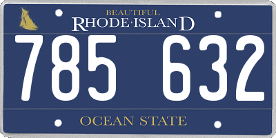 RI license plate 785632