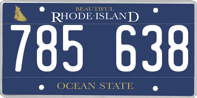 RI license plate 785638