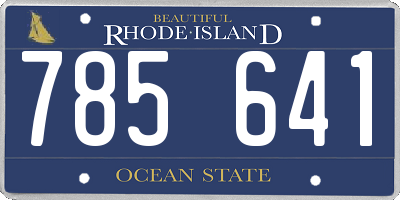 RI license plate 785641