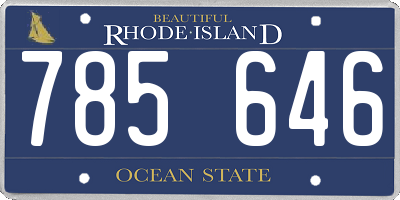 RI license plate 785646