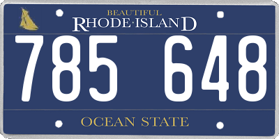 RI license plate 785648