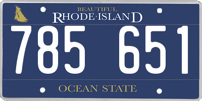 RI license plate 785651