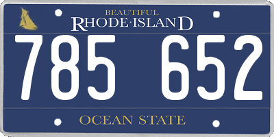 RI license plate 785652