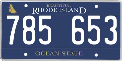 RI license plate 785653