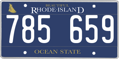 RI license plate 785659