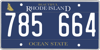 RI license plate 785664