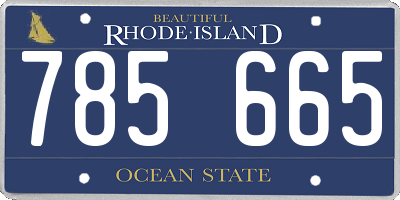 RI license plate 785665